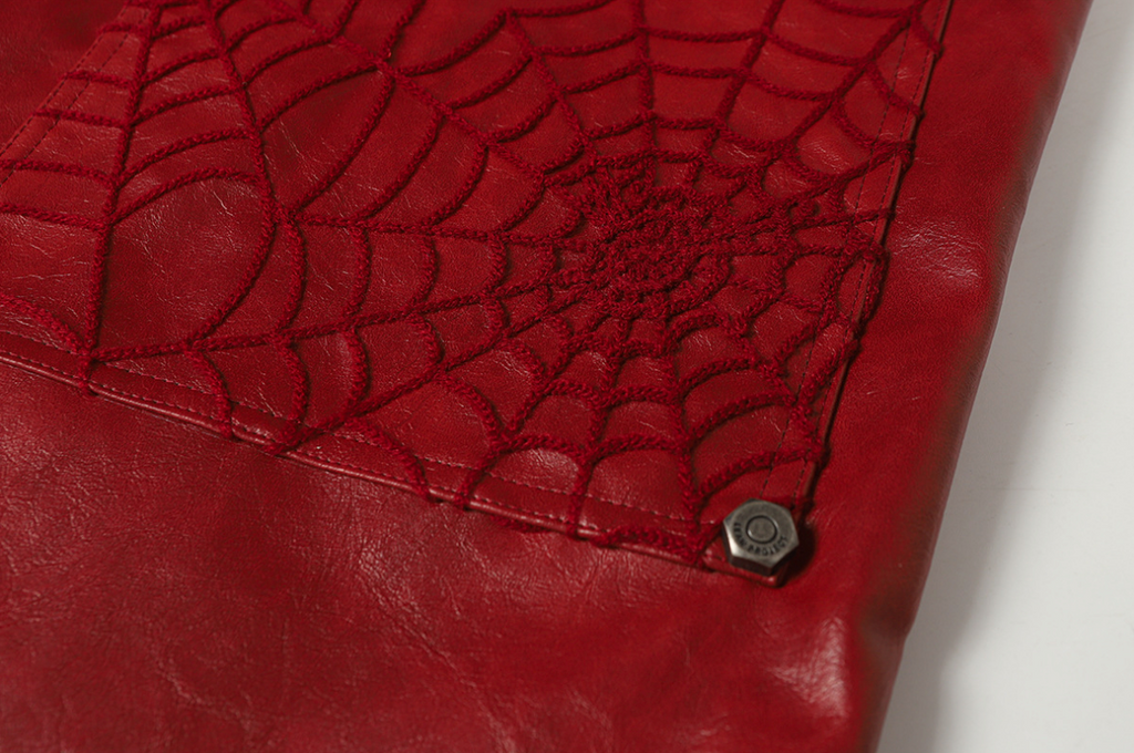 【GR95】Spider Web Leather Pants