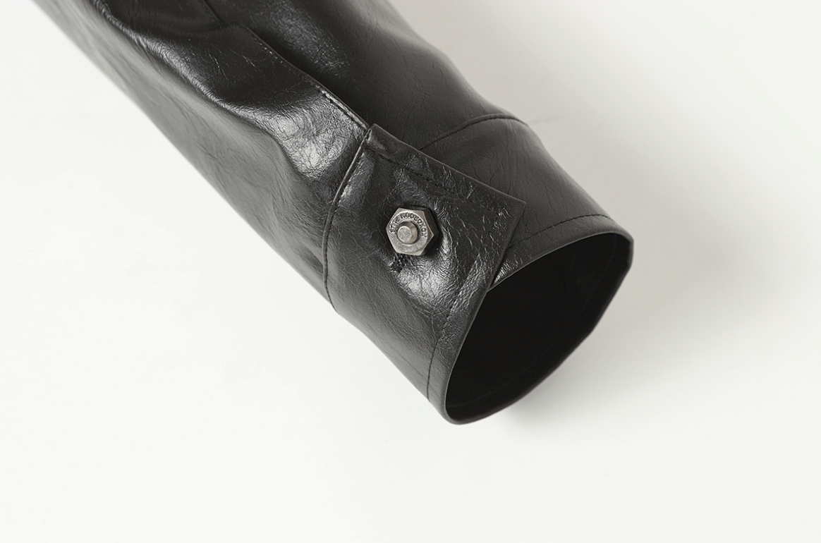 【GR94】Spider Web Leather Jacket