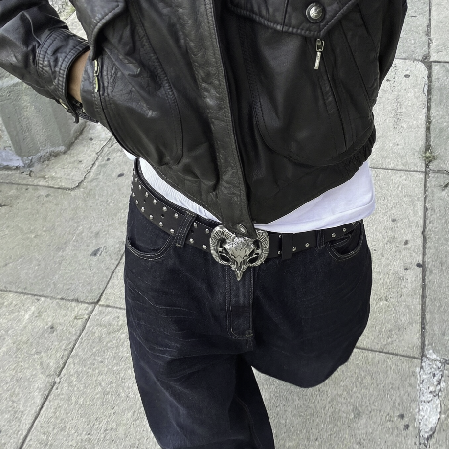 【GR105】Ritual Ram Stud Belt