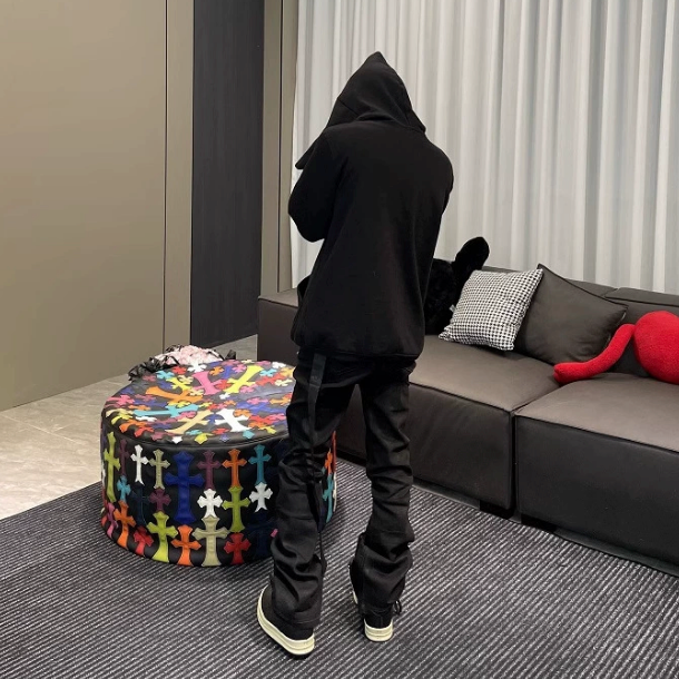 【GR121】Diagonal Zip Hoodie