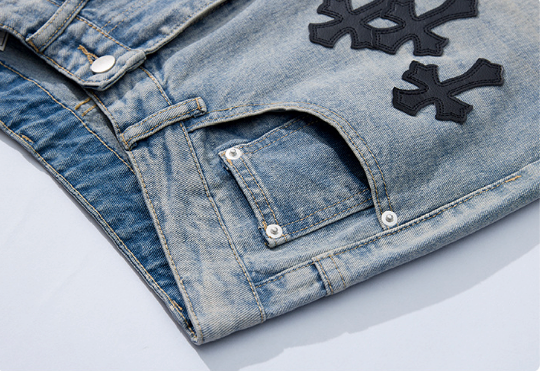 【GR48】Cross Denim Blue