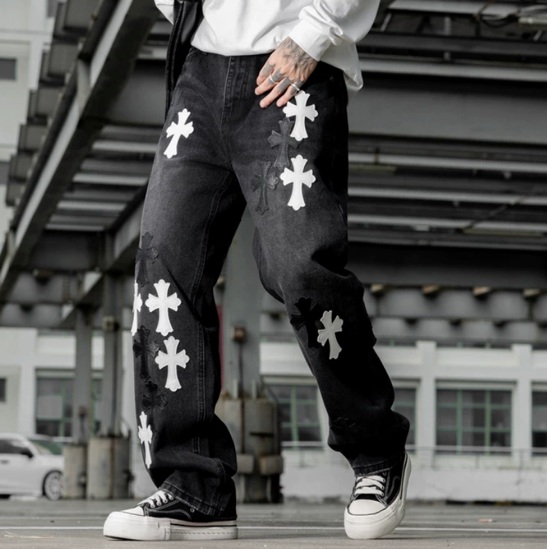 【GR51】Cross Denim Black