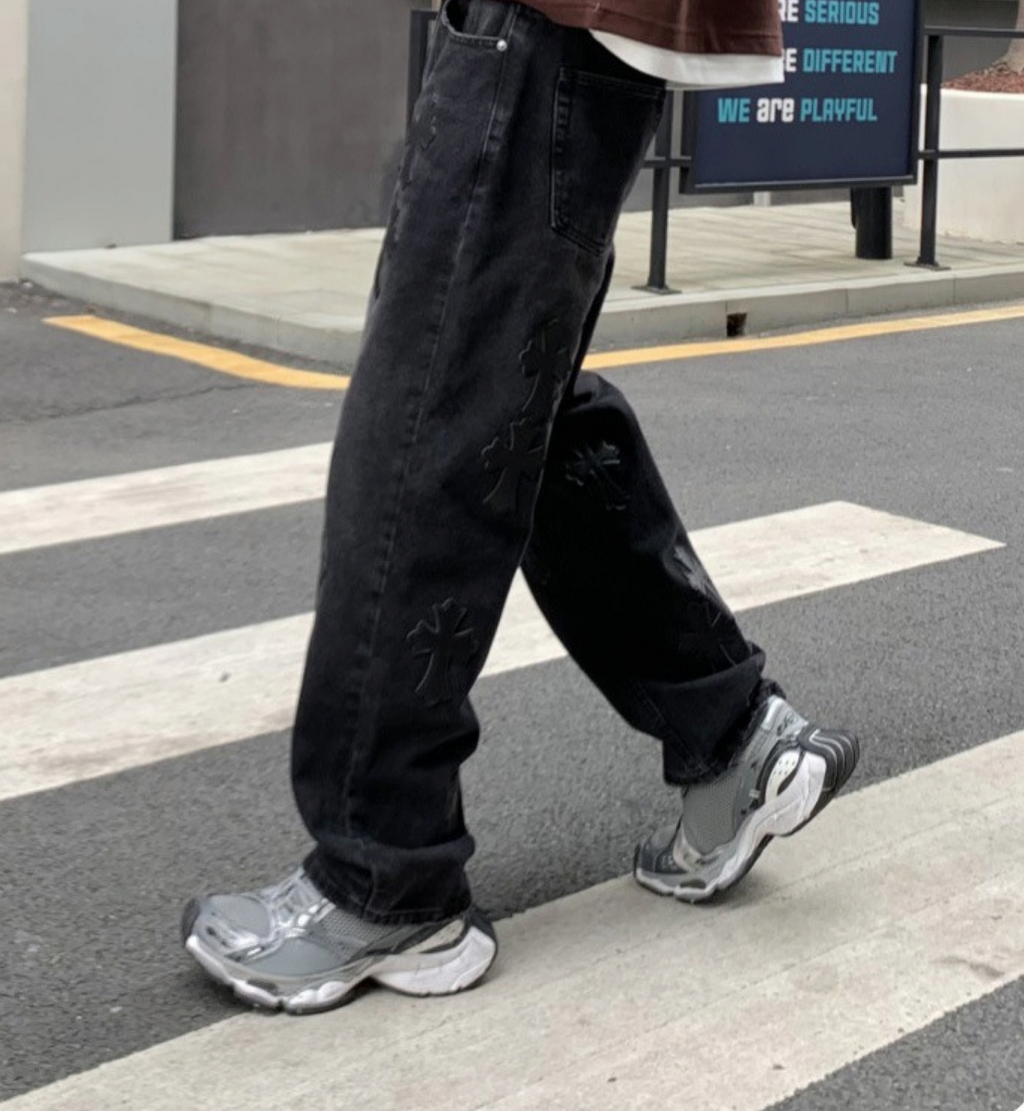 かつきくん着用 slacker black denim buggy 鬼太 GR50】Buggy Cross Denim Black – GRIND