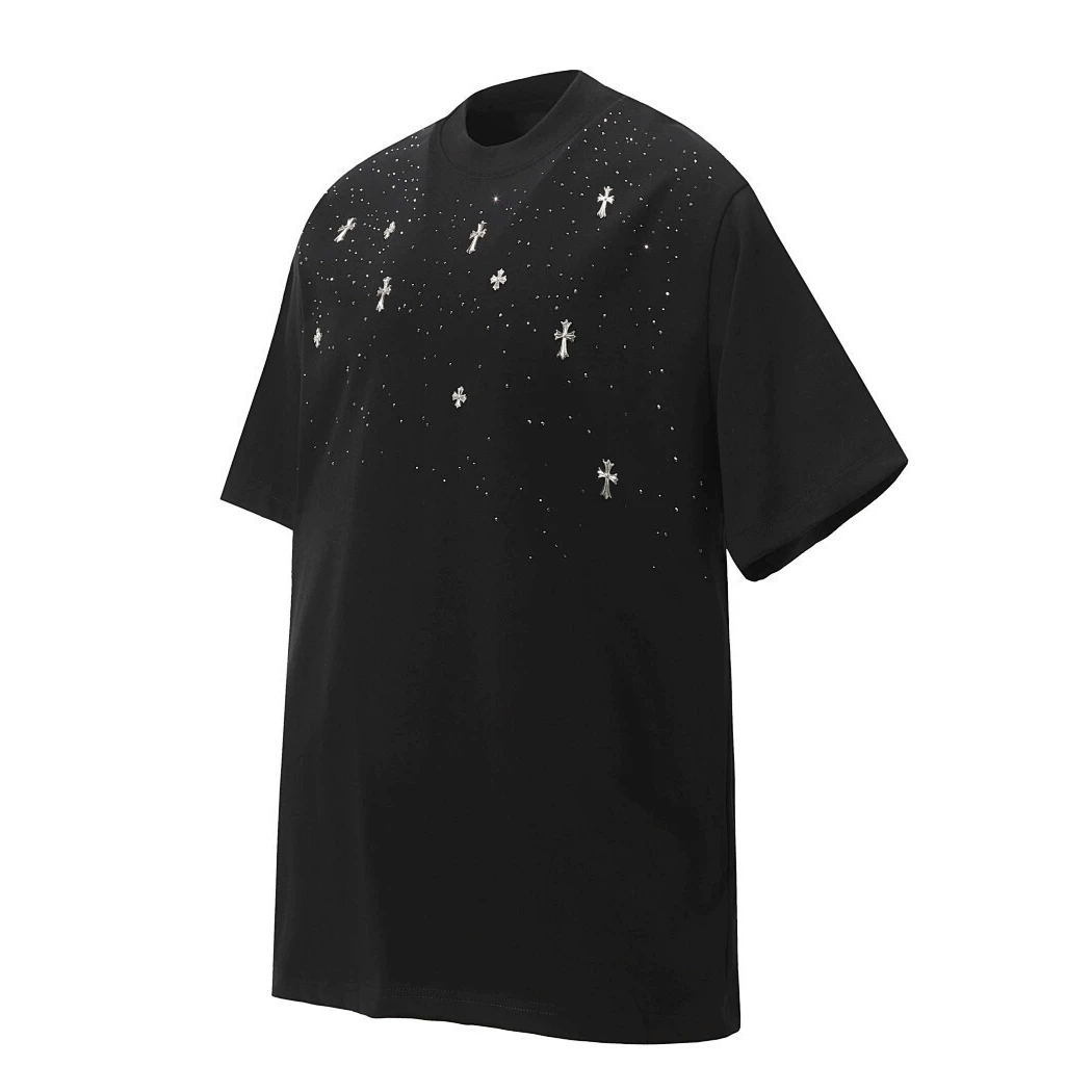 【GR122】Cross Gem Studs Tee