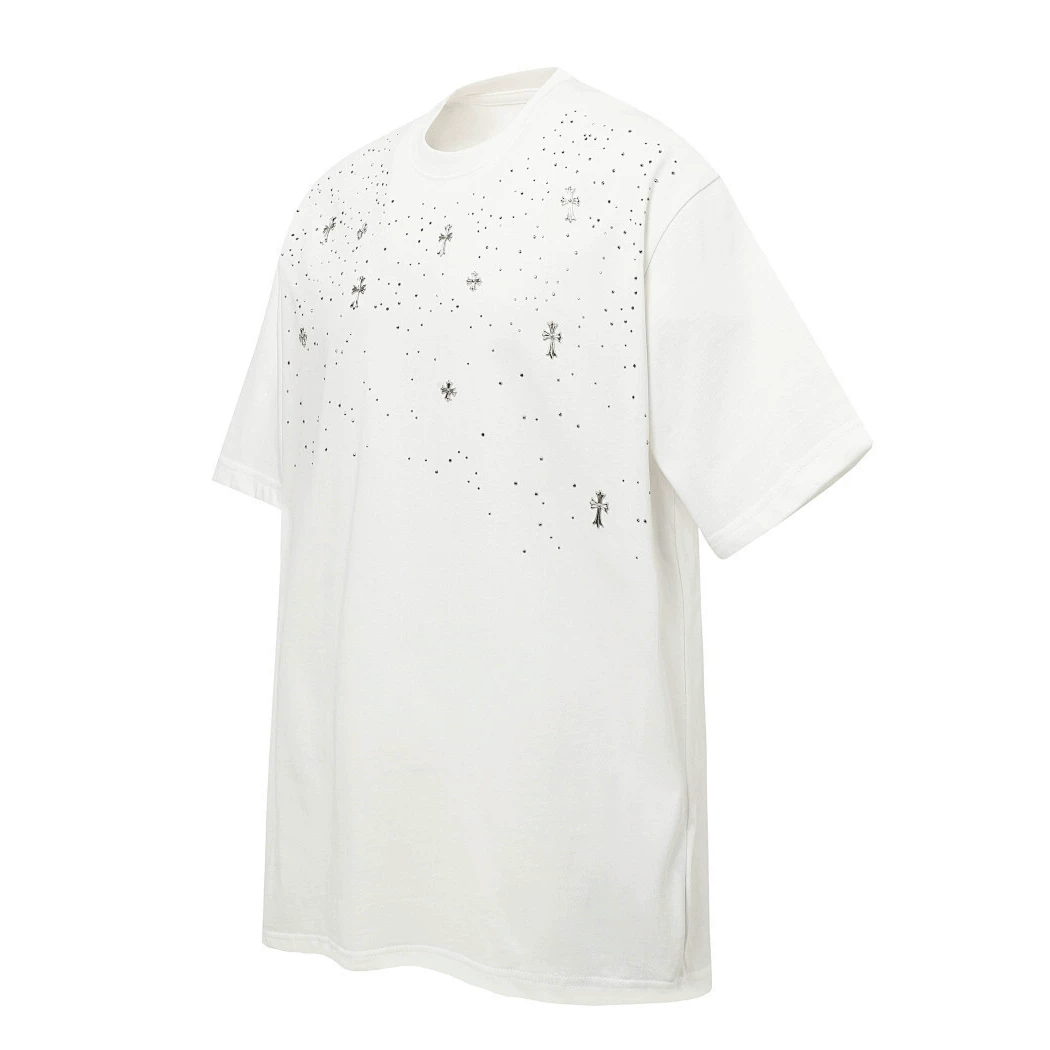 【GR122】Cross Gem Studs Tee