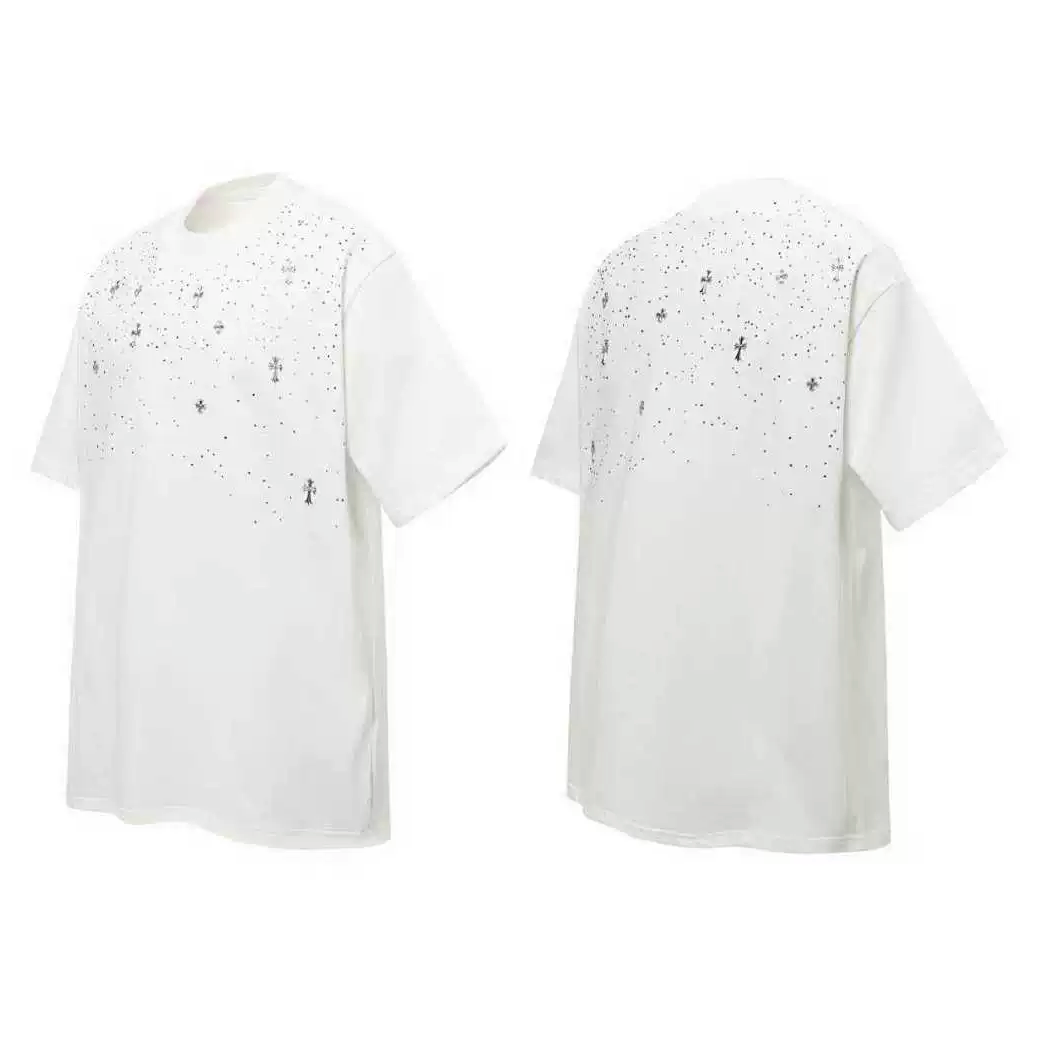 【GR122】Cross Gem Studs Tee