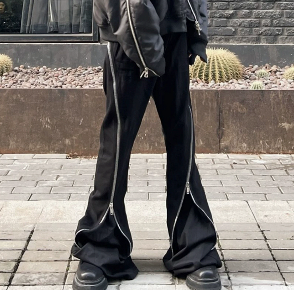 【GR128】Zip-up Flare Denim
