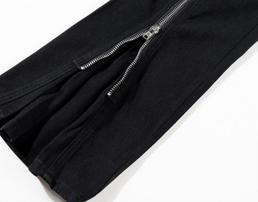 【GR128】Zip-up Flare Denim