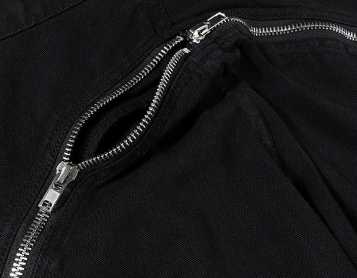 【GR128】Zip-up Flare Denim