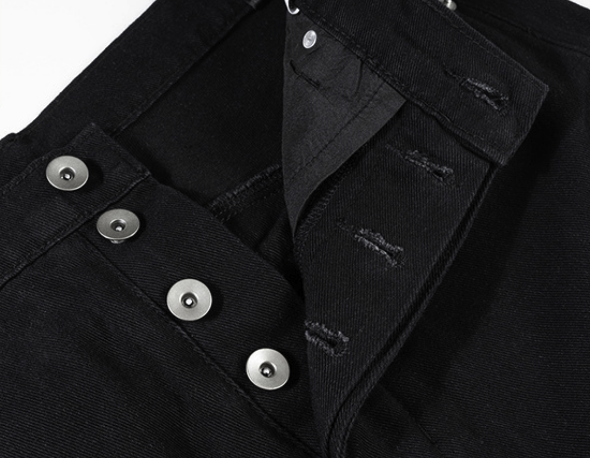 【GR128】Zip-up Flare Denim