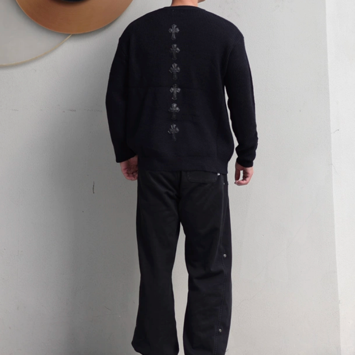【GR131】Cross Patch Knit