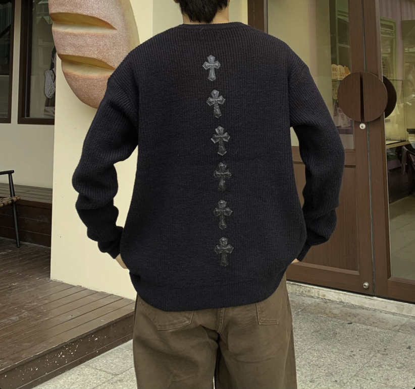 【GR131】Cross Patch Knit