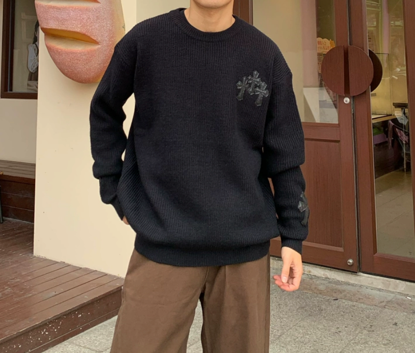 【GR131】Cross Patch Knit