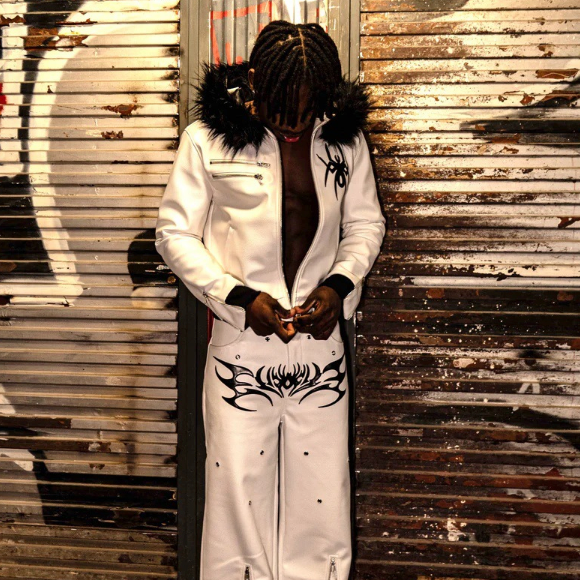 【GR132】Spyder Leather Fur Jacket