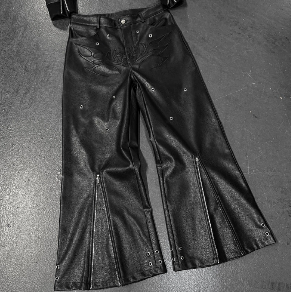 【GR133】Spyder Leather Fur Pants