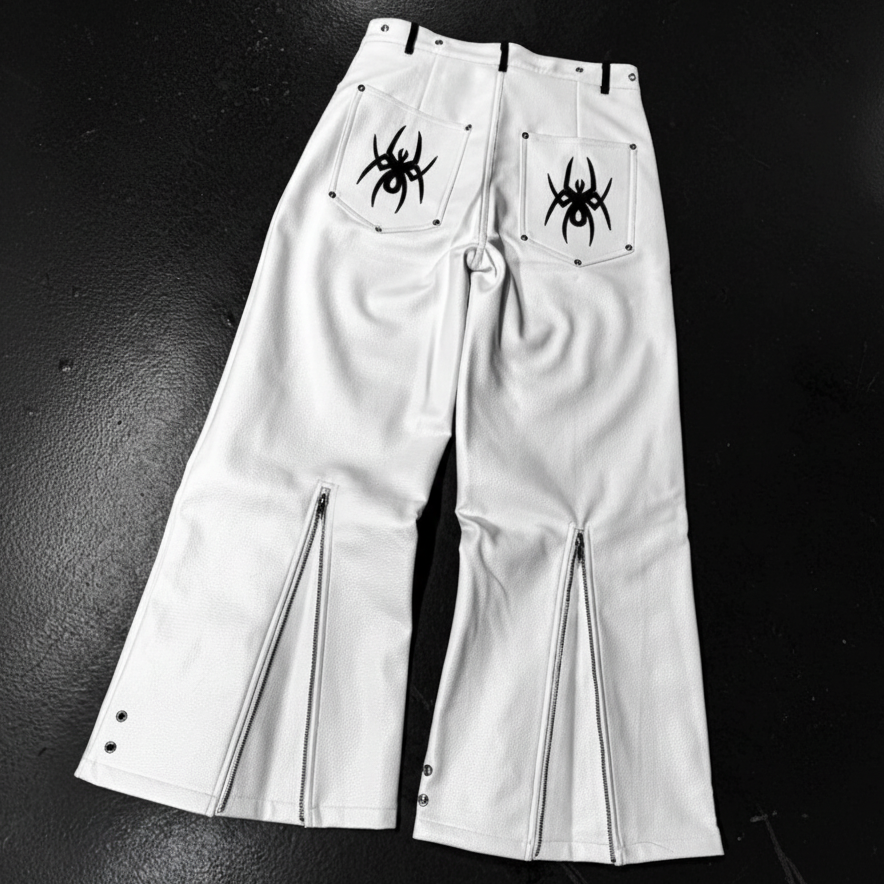 【GR133】Spyder Leather Fur Pants