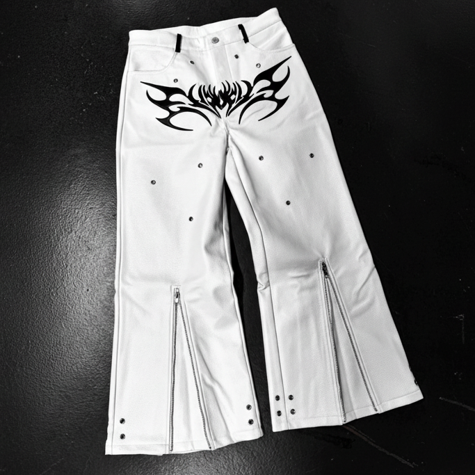【GR133】Spyder Leather Fur Pants