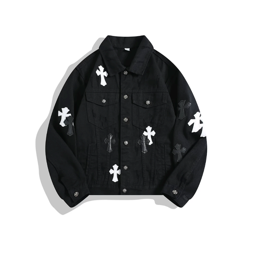 【GR134】Cross Patch Denim Jacket