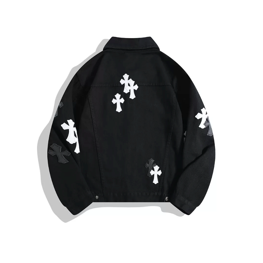 【GR134】Cross Patch Denim Jacket