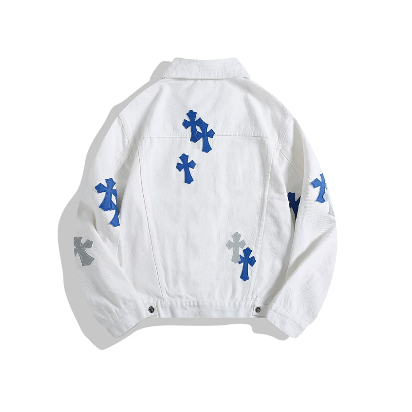 【GR134】Cross Patch Denim Jacket