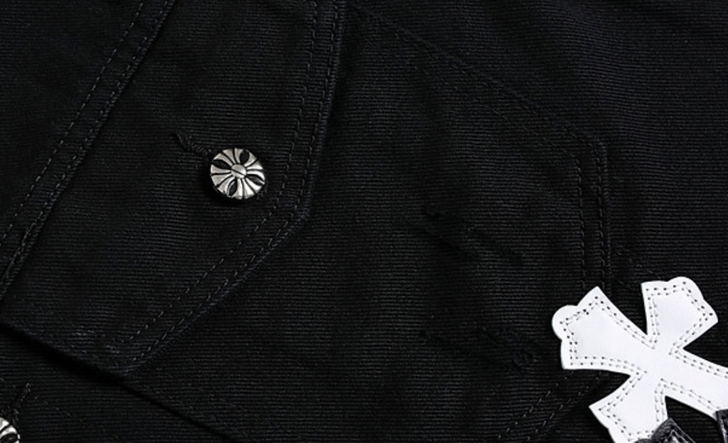 【GR134】Cross Patch Denim Jacket