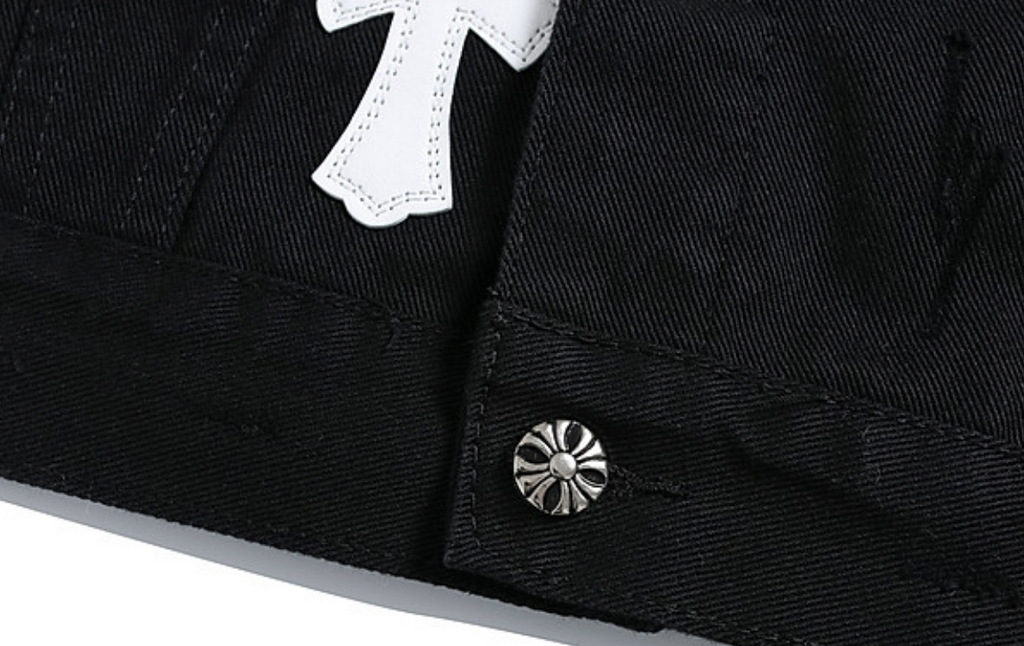 【GR134】Cross Patch Denim Jacket