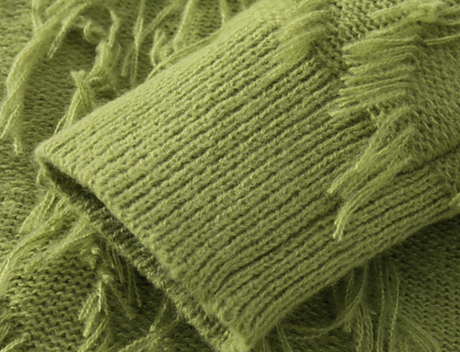 【GR136】Tassel Texture Knit