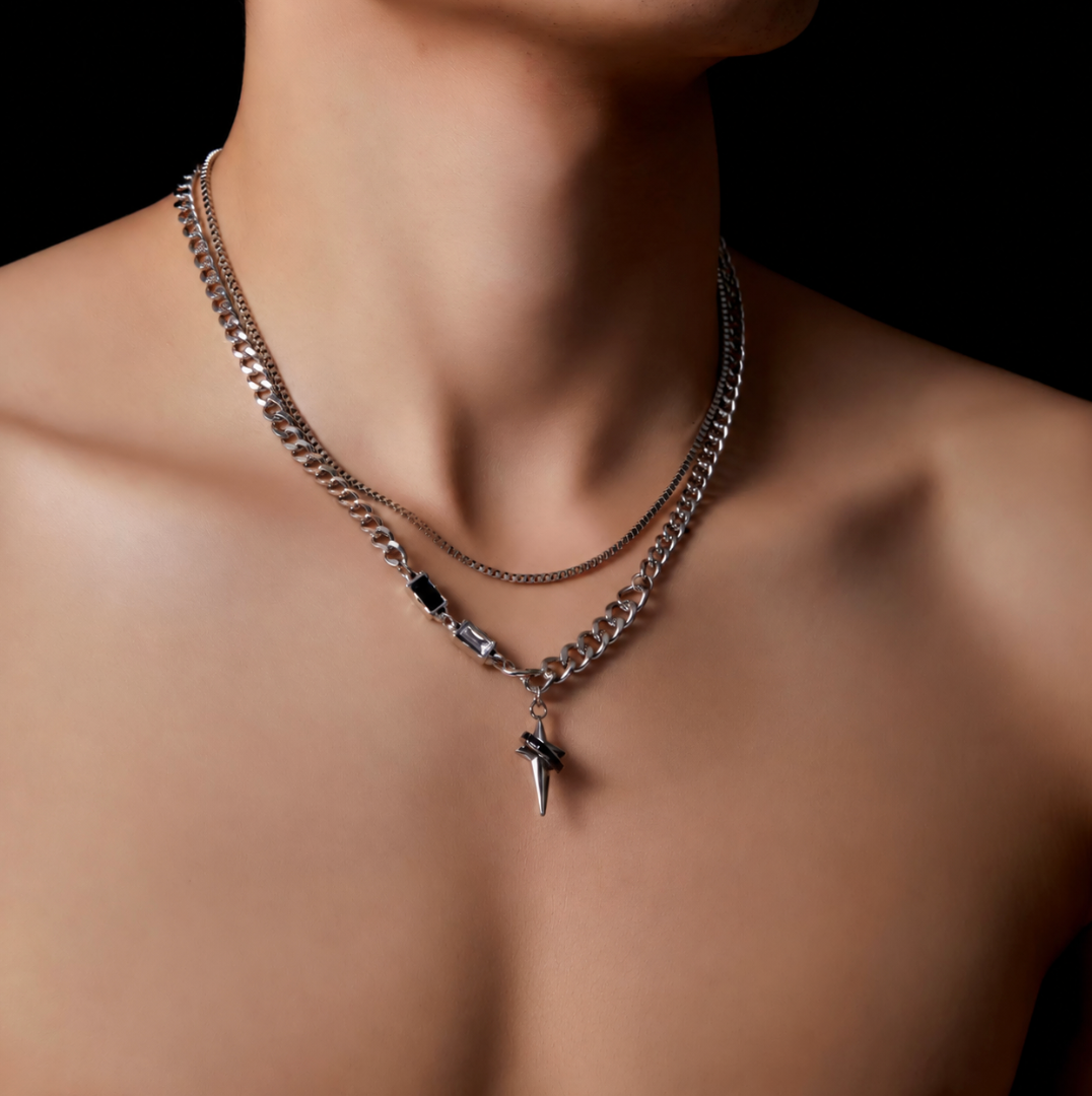 【GH01】Razor Star Necklace S925