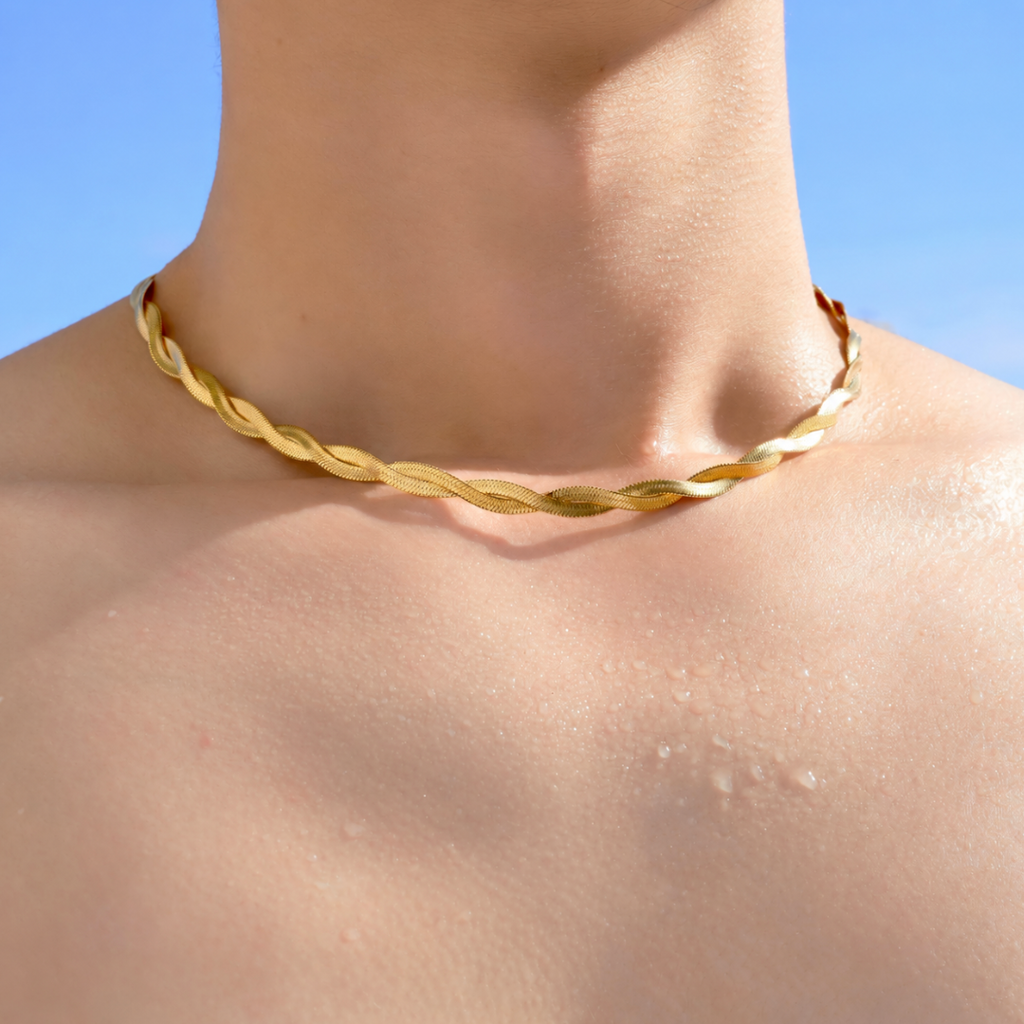 【GH04】Twisted Snake Necklace S925