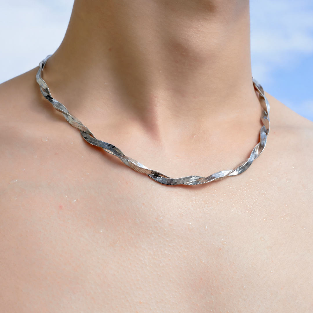 【GH04】Twisted Snake Necklace S925