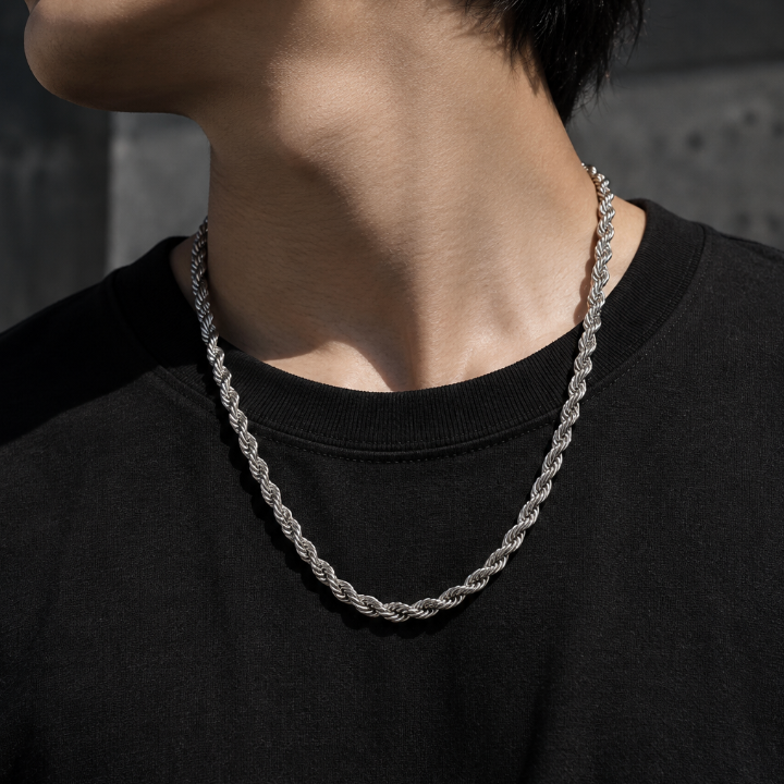 【GH06】Torque Rope Necklace S925