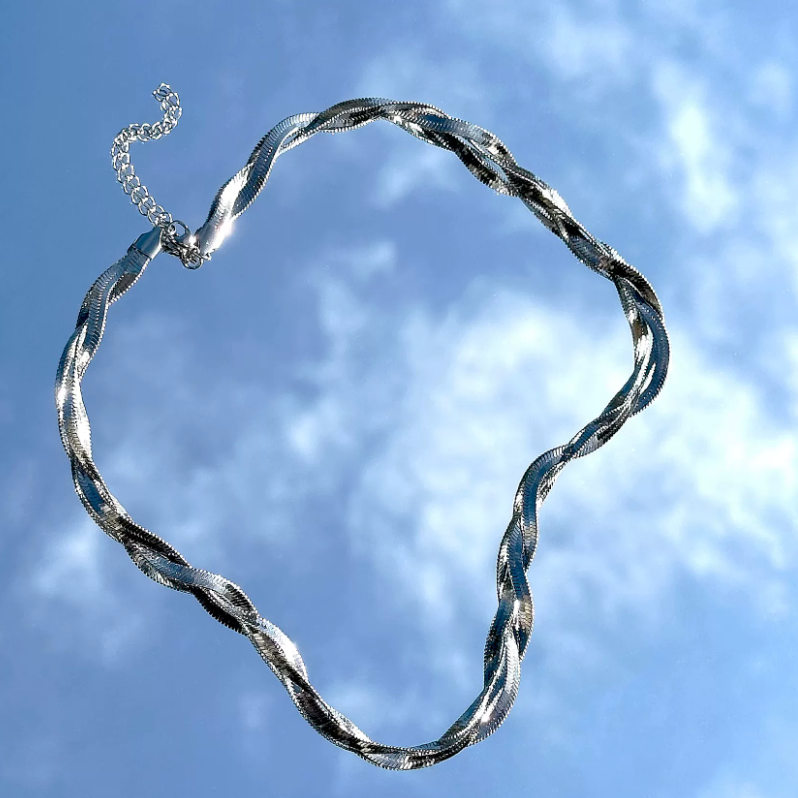 【GH04】Twisted Snake Necklace S925
