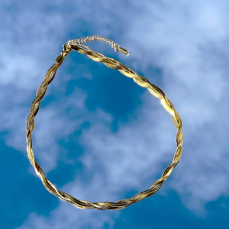 【GH04】Twisted Snake Necklace S925