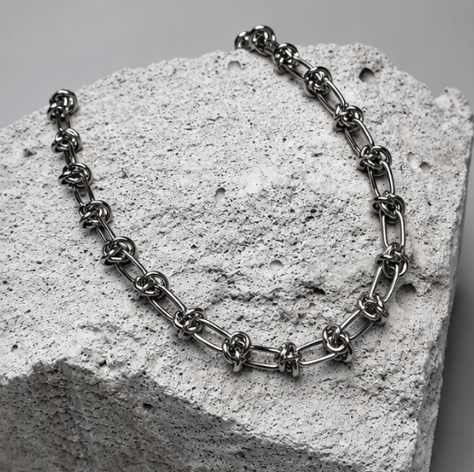 【GH08】Knot Link Necklace S925