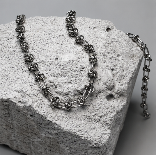 【GH08】Knot Link Necklace S925