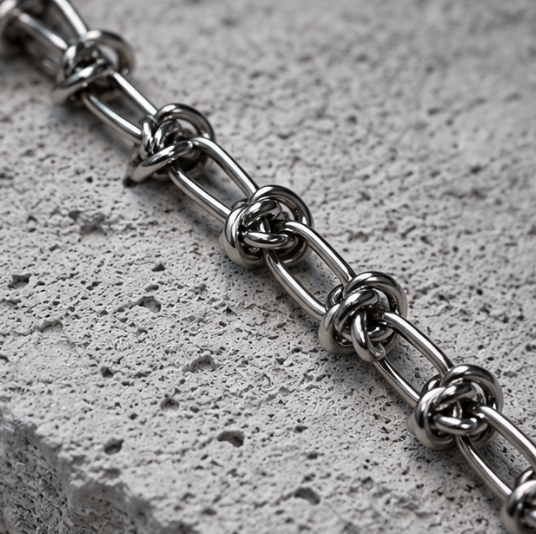 【GH08】Knot Link Necklace S925