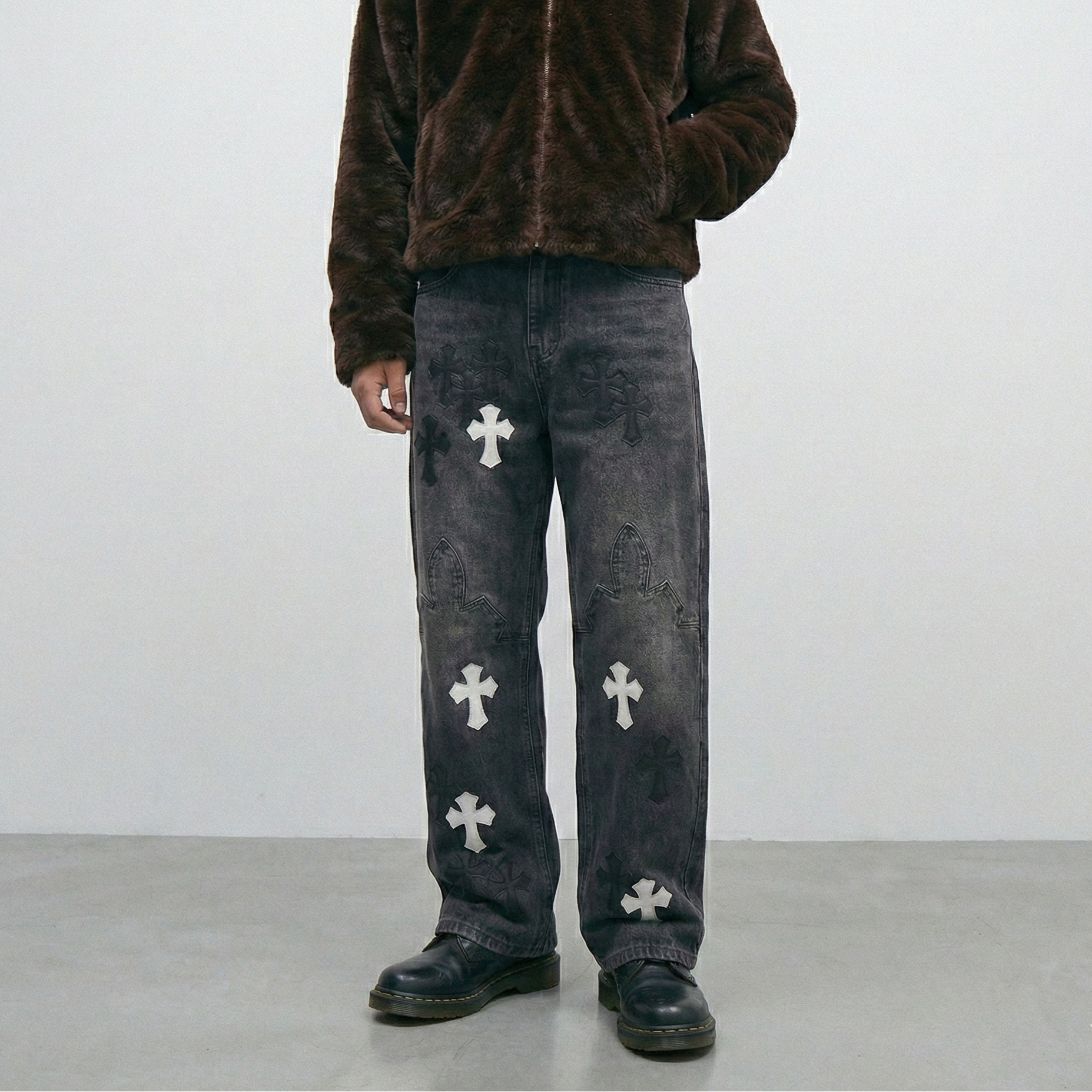 【GR51】Cross Denim Black