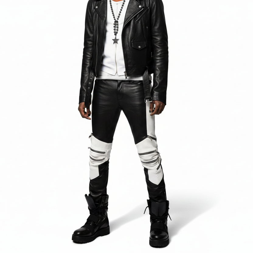 【GR79】Silent Leather Pants