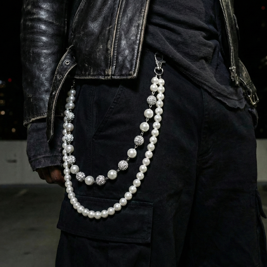 【GR102】Frostbound Pearl Chain