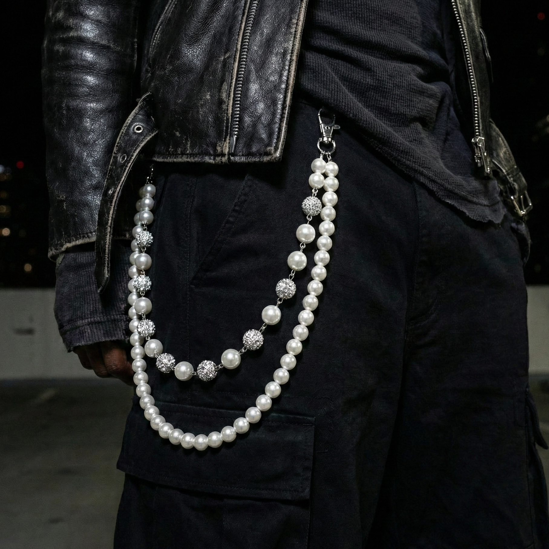 【GR102】Frostbound Pearl Chain