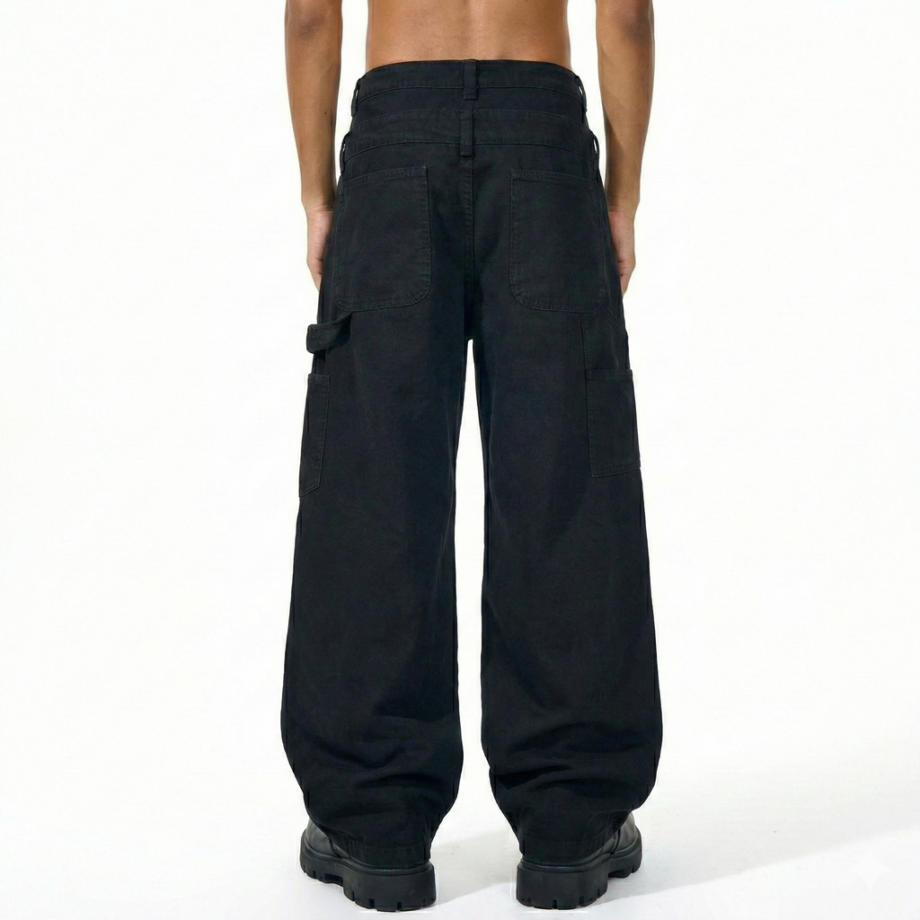 【GR87】Layered Damage Buggy Denim