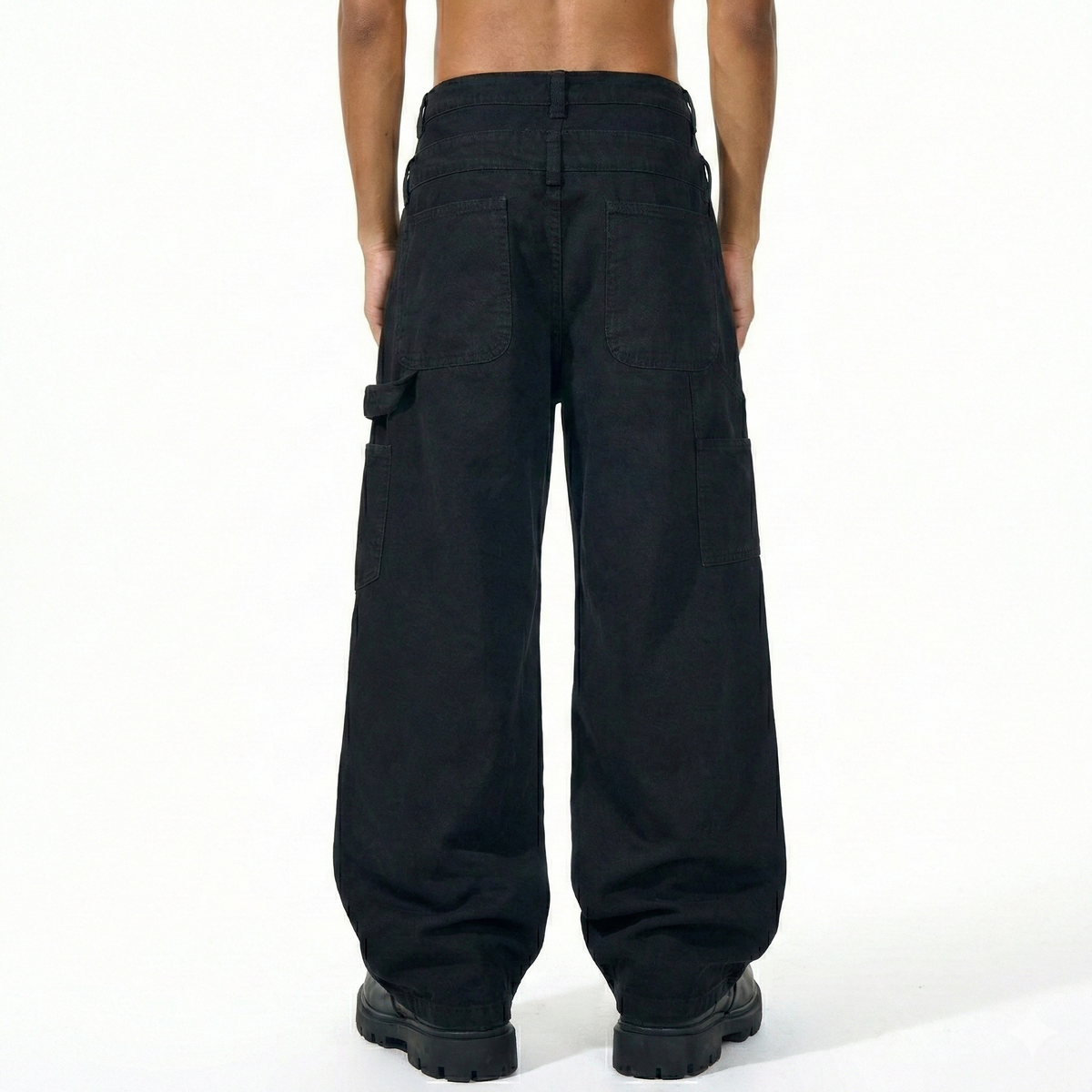 【GR87】Layered Damage Buggy Denim
