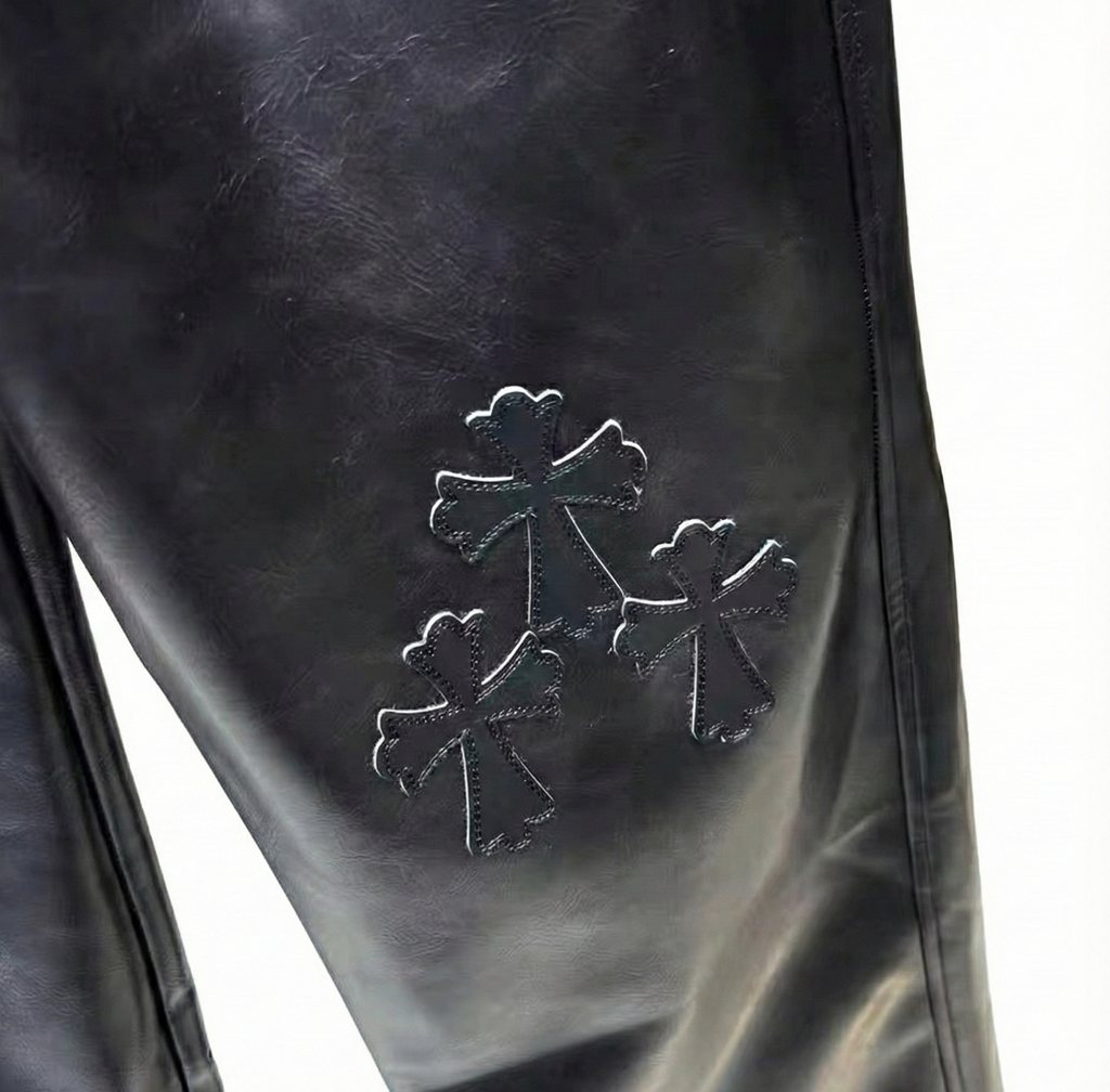 【GR84】 Black Cross Leather