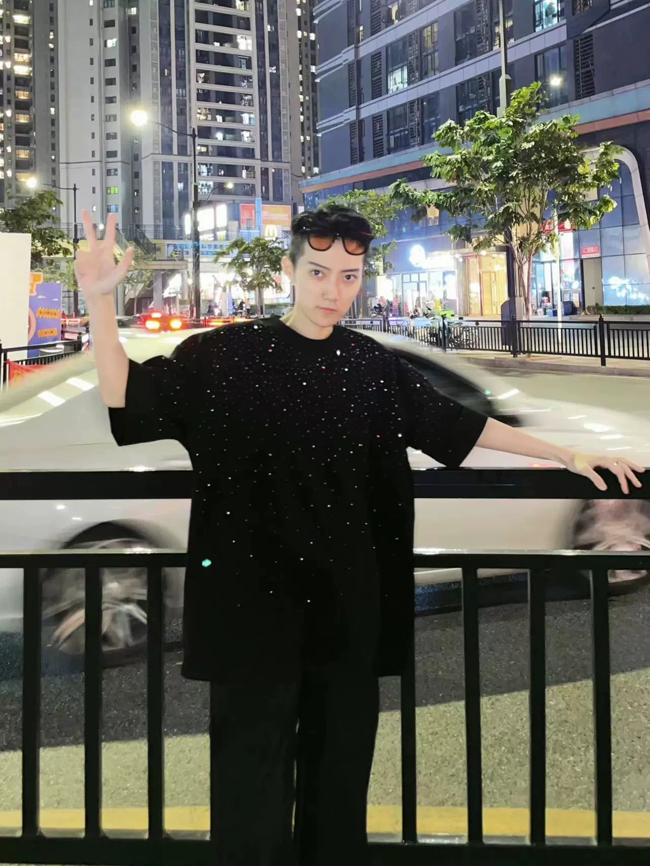 【GR74】Rhinestone Gem T-shirt