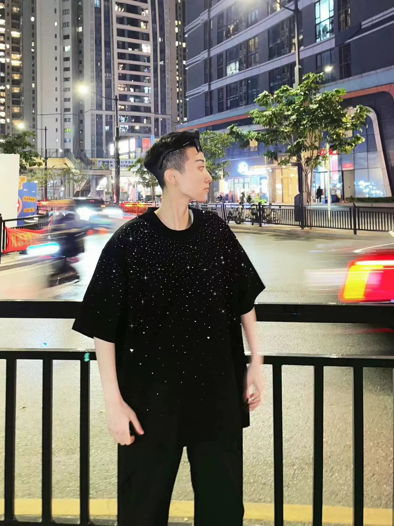 【GR74】Rhinestone Gem T-shirt